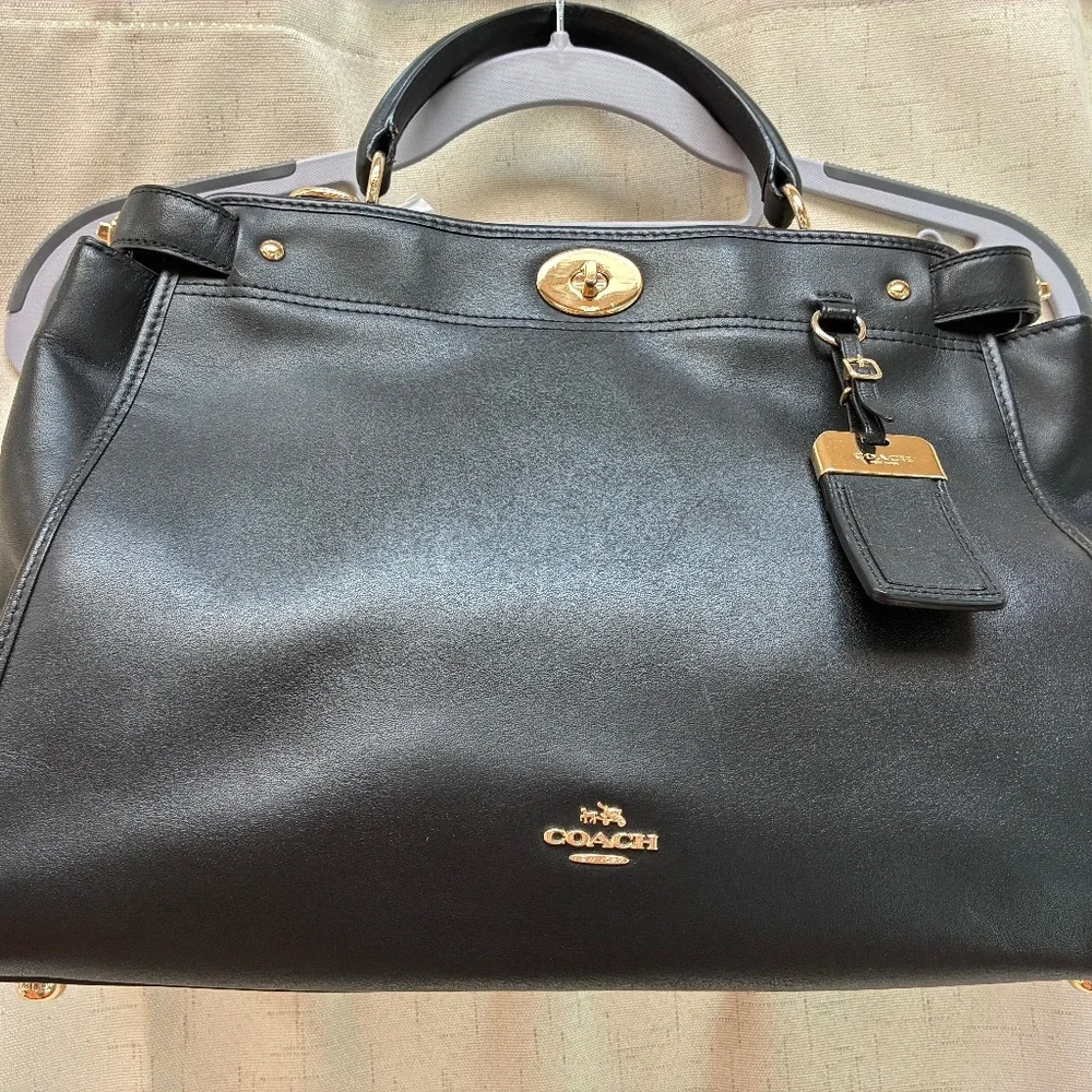 Coach Gramercy Satchel in Black Leather - Picture 3 of 14